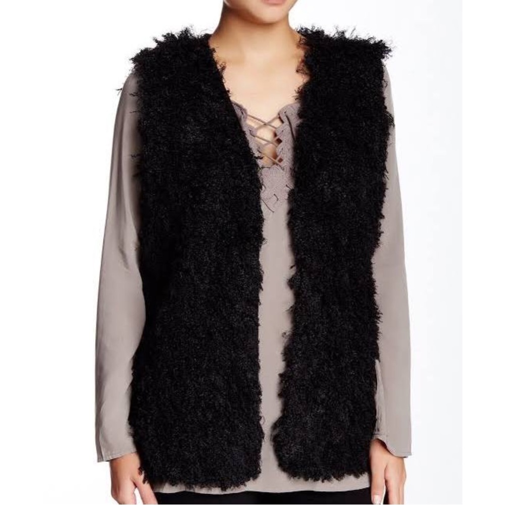 Max Studio Faux Sheep Fur Vest